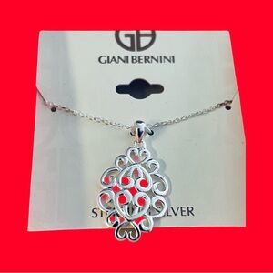 Giani Bernini Silver Swirl Pendant Necklace
